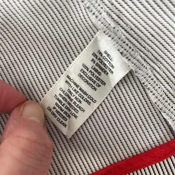 WHBM beige pinstripe blazer - Picture 9 of 9